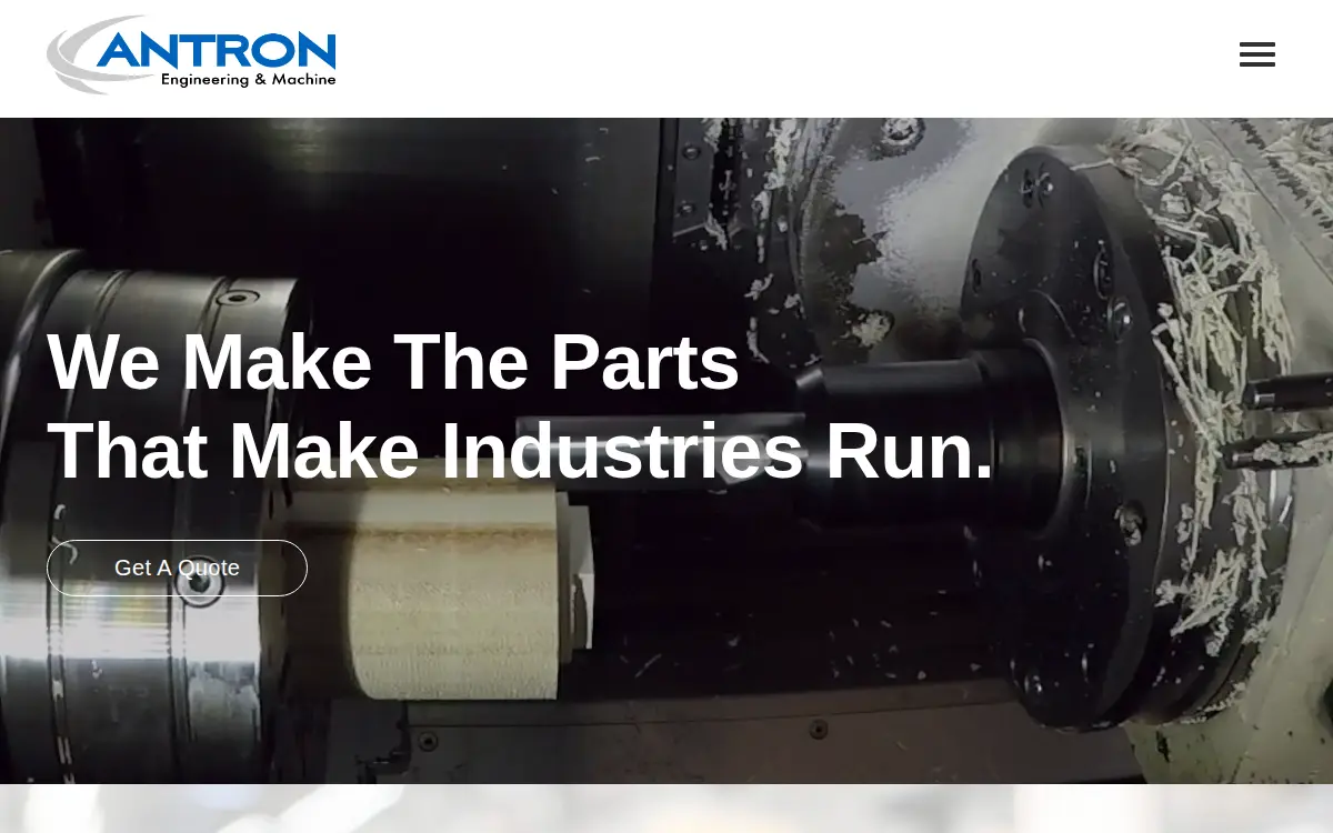 Homepage of Antron Engineering & Machine CO INC