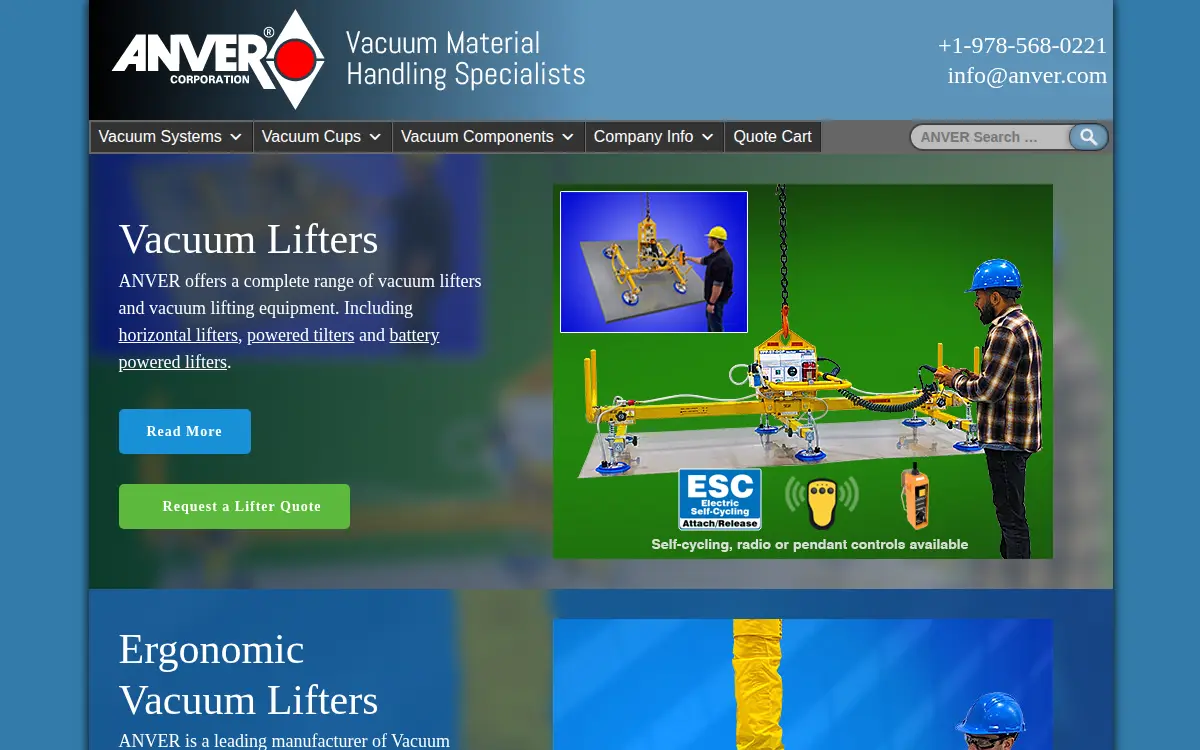 Homepage of Anver CORP