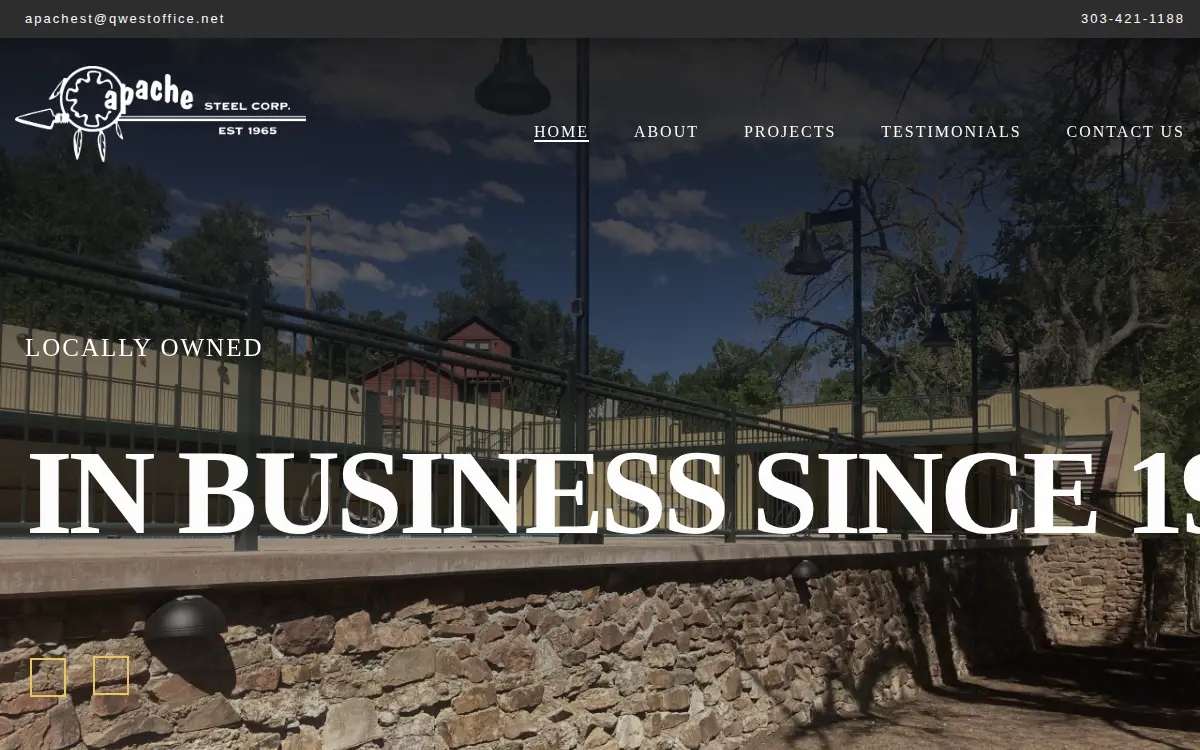 Homepage of Apache Steel CORP