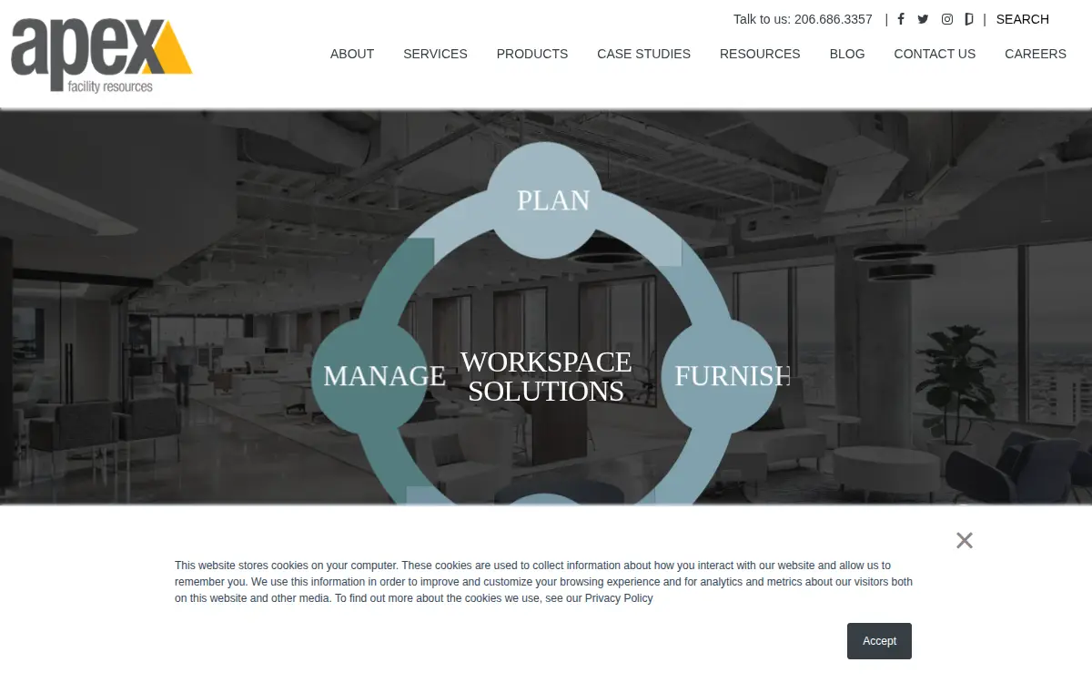 Homepage of Apex Facility Resources INC