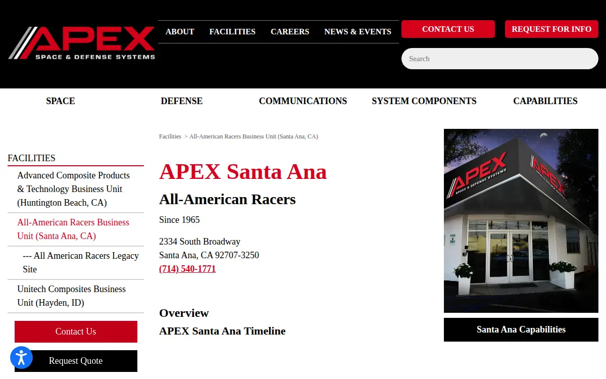 Homepage of Unitech Composites, INC.
