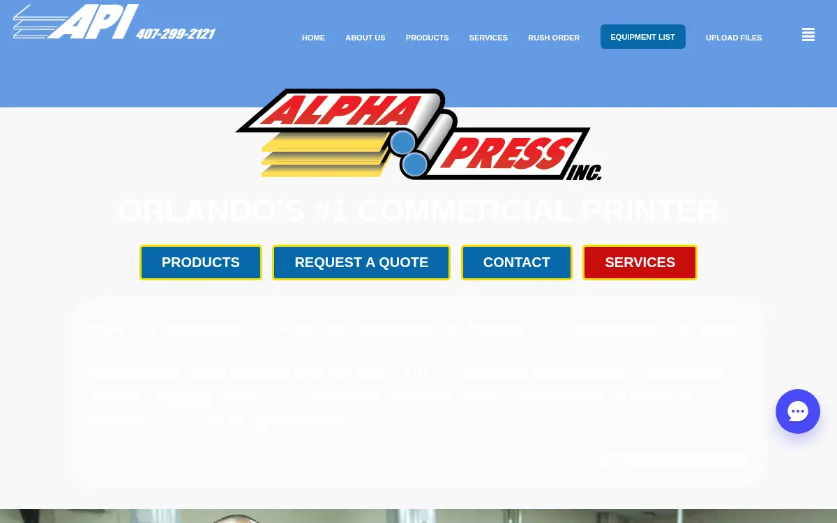 Homepage of Alpha Press, INC