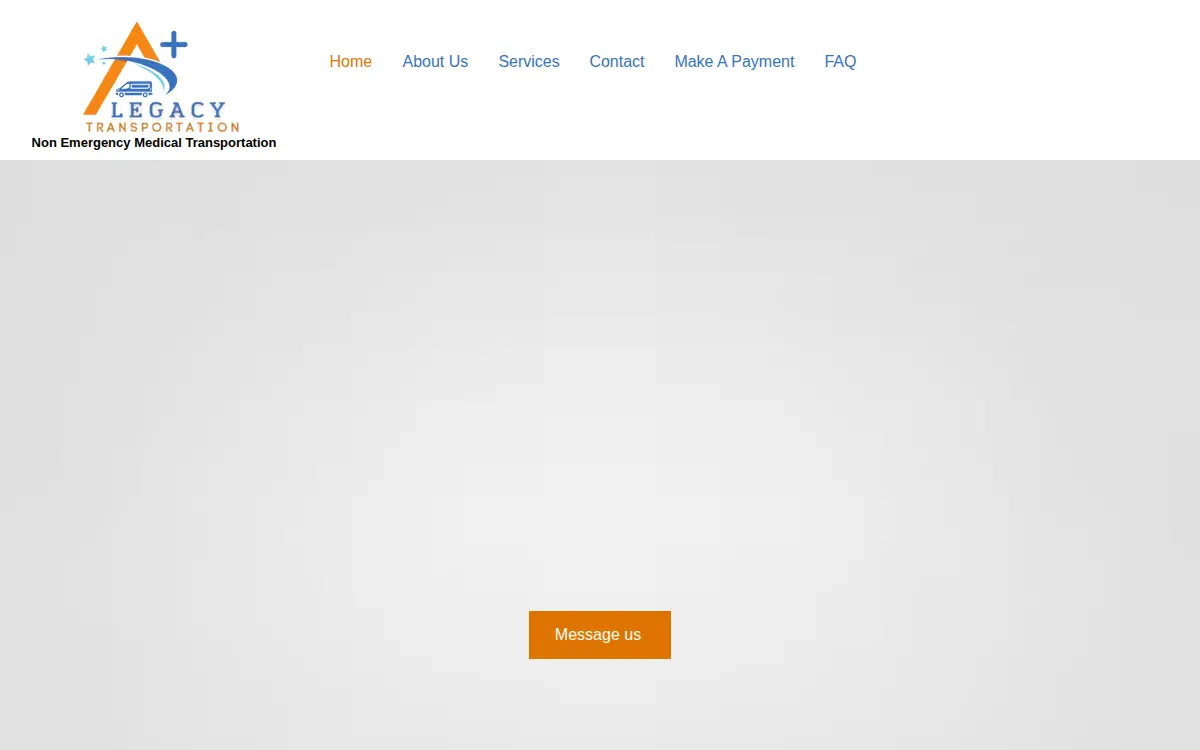 Homepage of Aplus Legacy Transportation, LLC