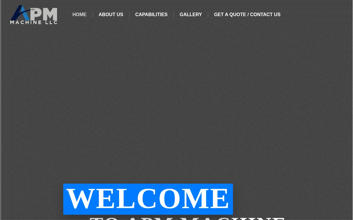 Homepage of Apm Machine LLC