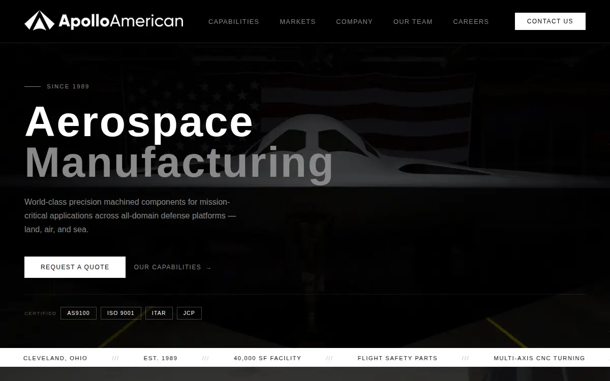 Homepage of Apollo American INC.