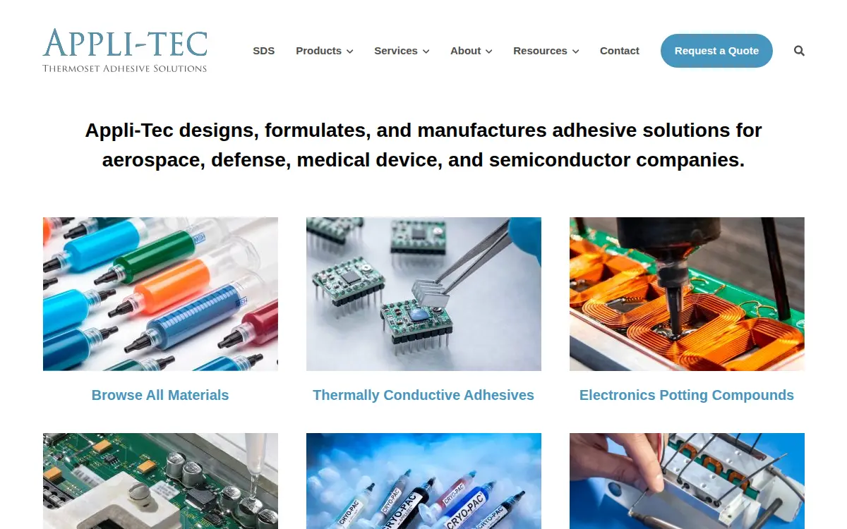 Homepage of Appli-tec INC