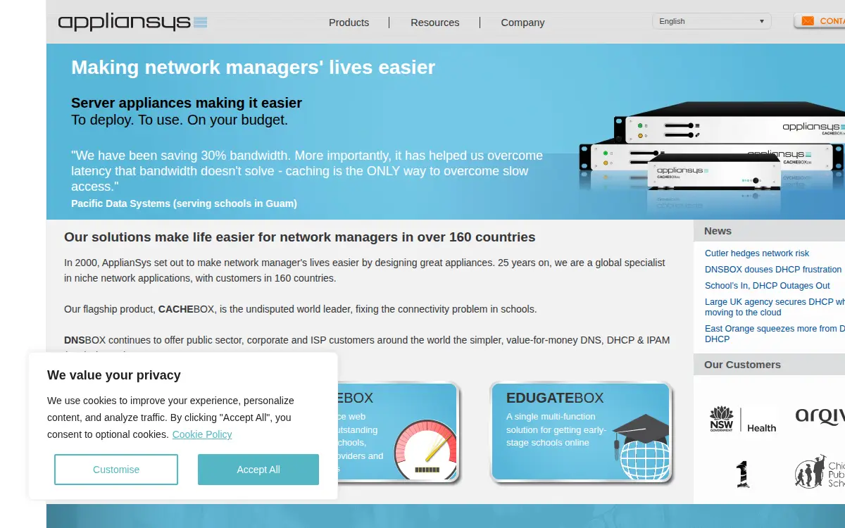 Homepage of Appliansys LLC