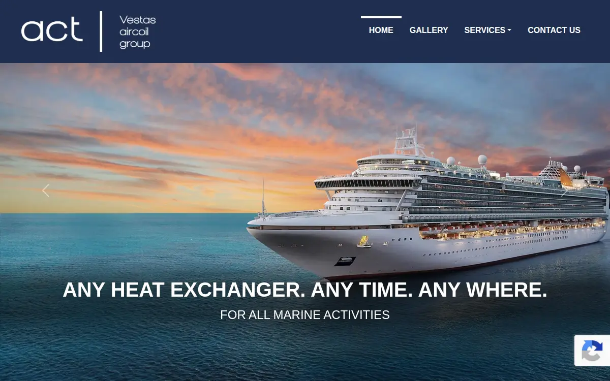 Homepage of Applied Cooling Technology, LLC