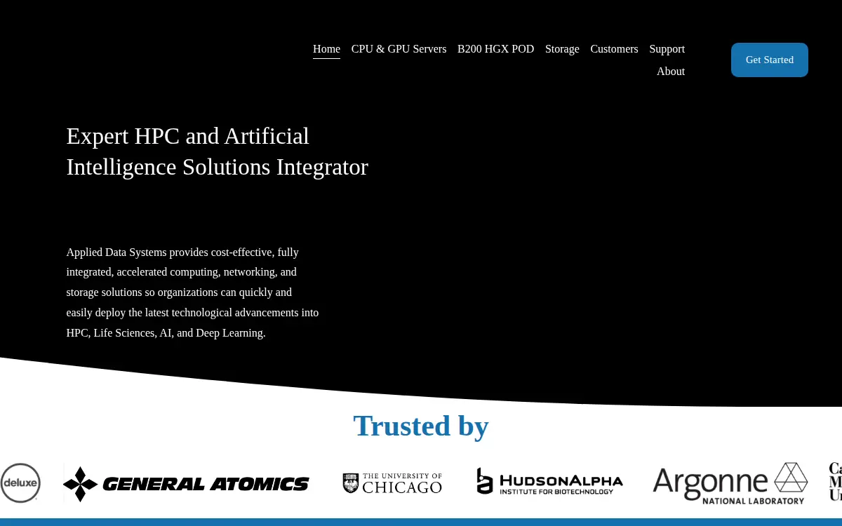Homepage of Applied Data Systems