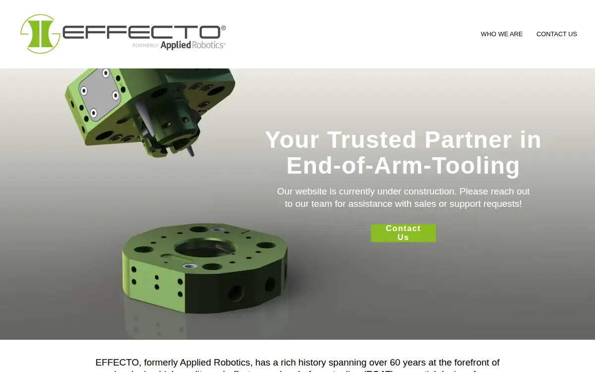 Homepage of Effecto, INC.