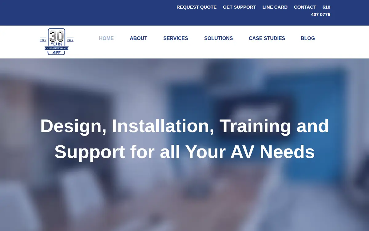 Homepage of Applied Video Technology, INC.