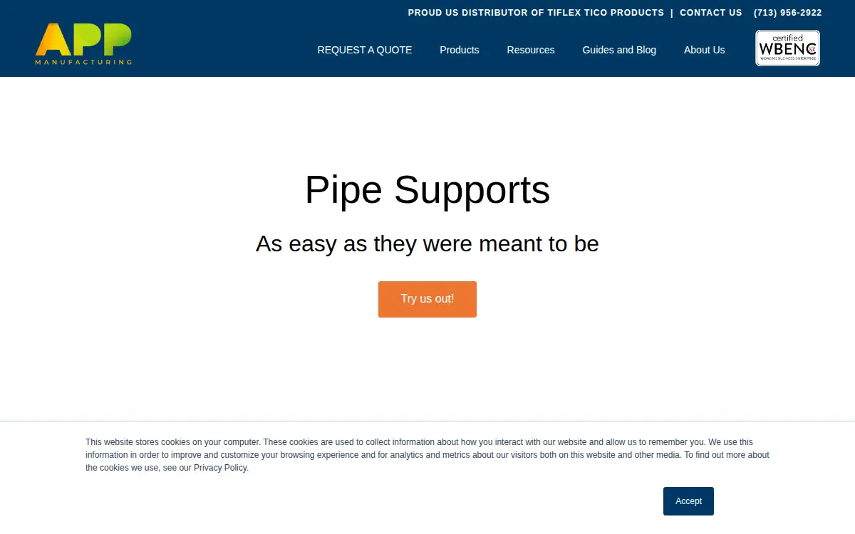 Homepage of Advanced Piping Products Incorporated