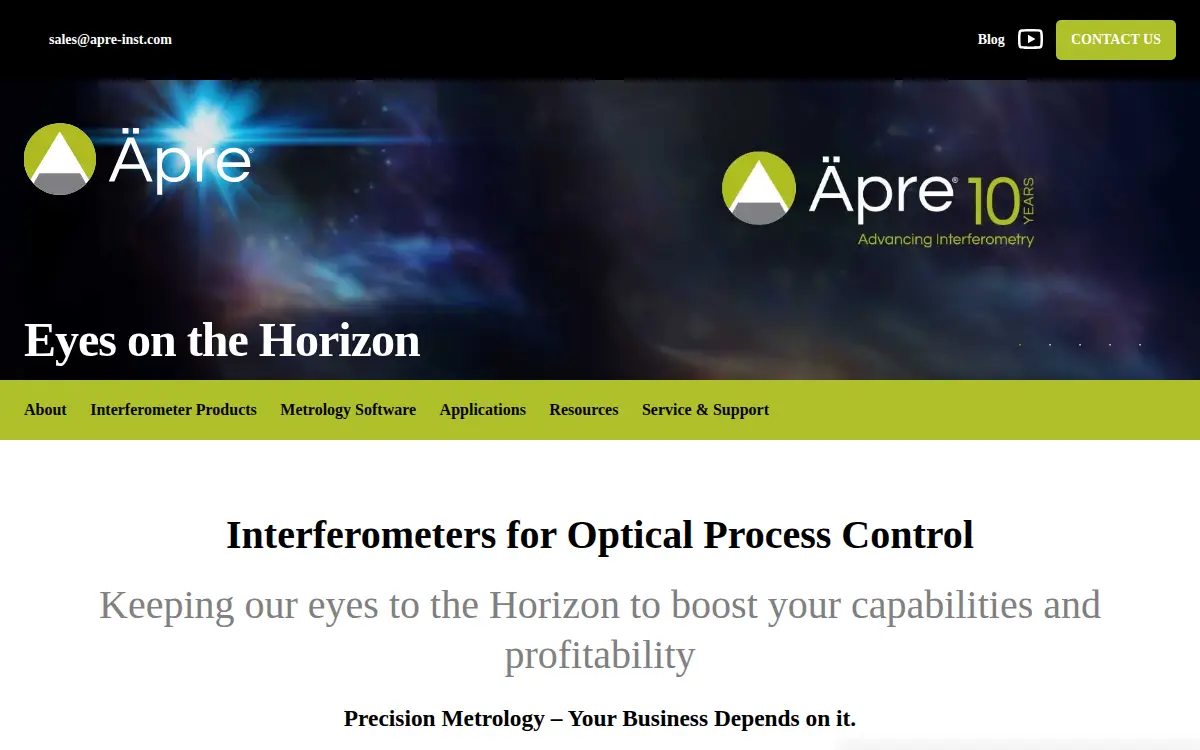 Homepage of Apre Instruments INC