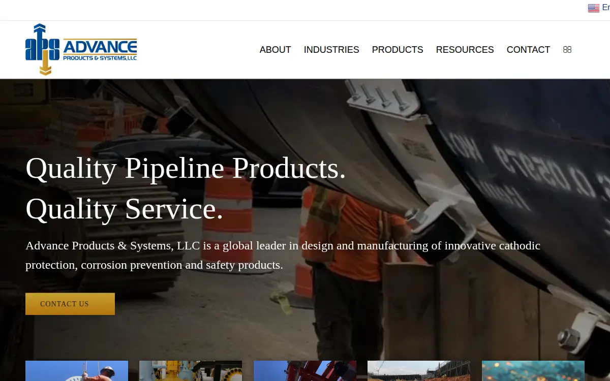 Homepage of Advance Products & Systems LLC