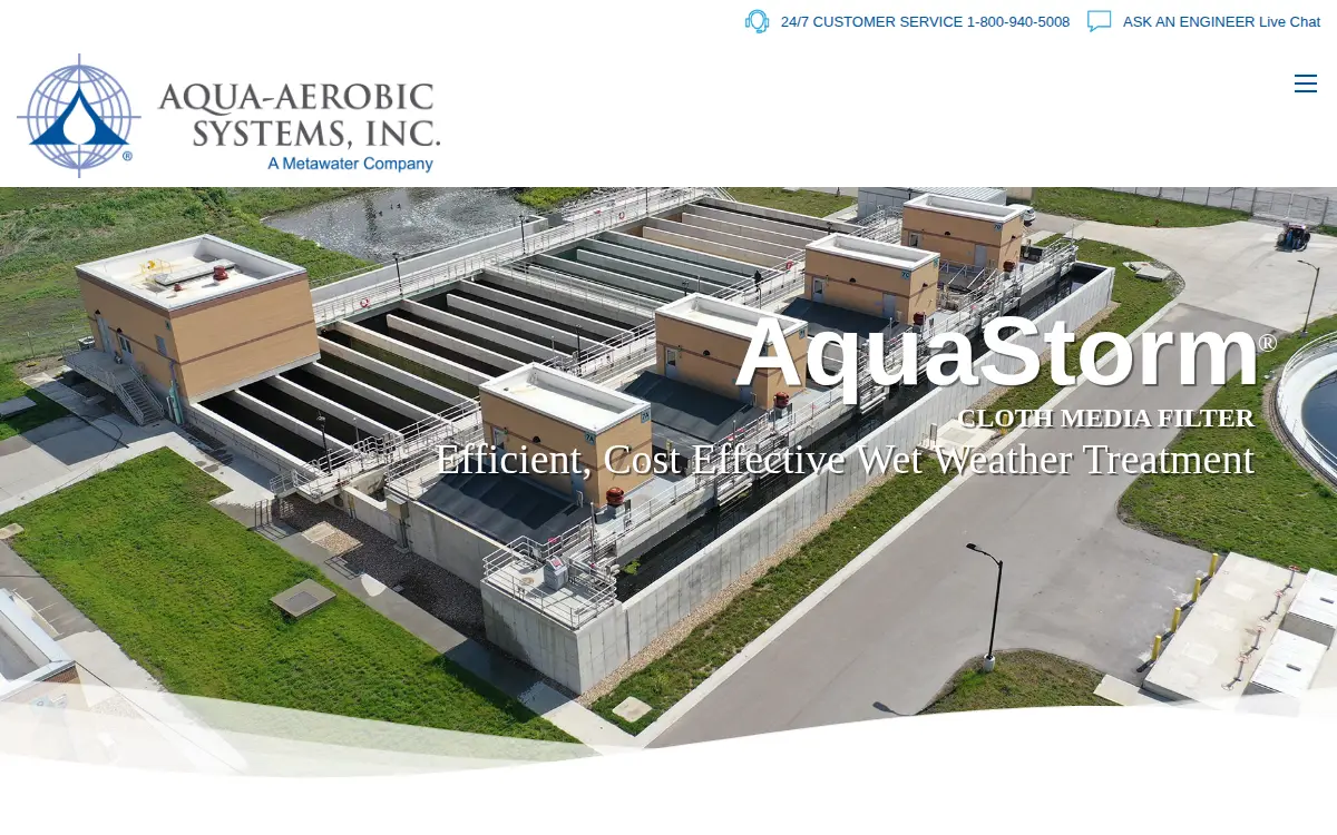 Homepage of Aqua-aerobic Systems INC