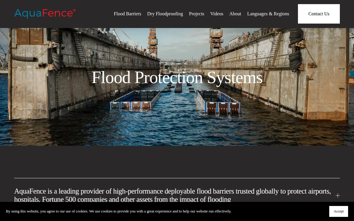 Homepage of Aquafence Usa, INC.