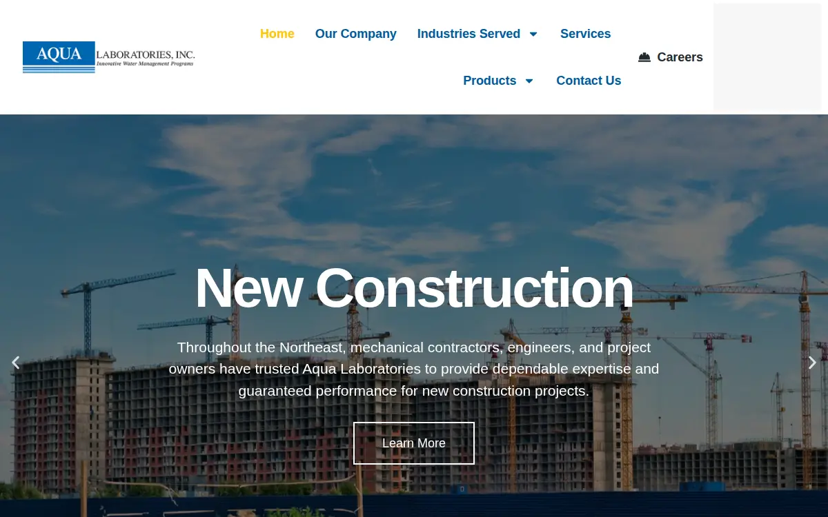 Homepage of Aqua Laboratories, INC
