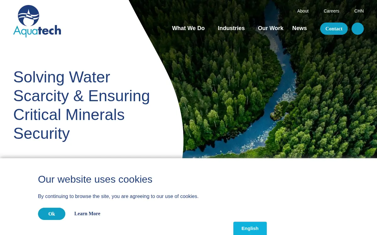 Homepage of Aquatech International, LLC