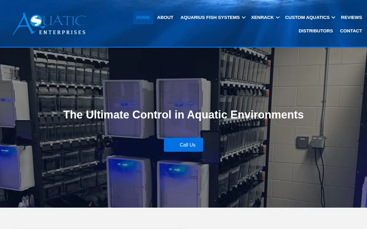 Homepage of Aquatic Enterprises INC