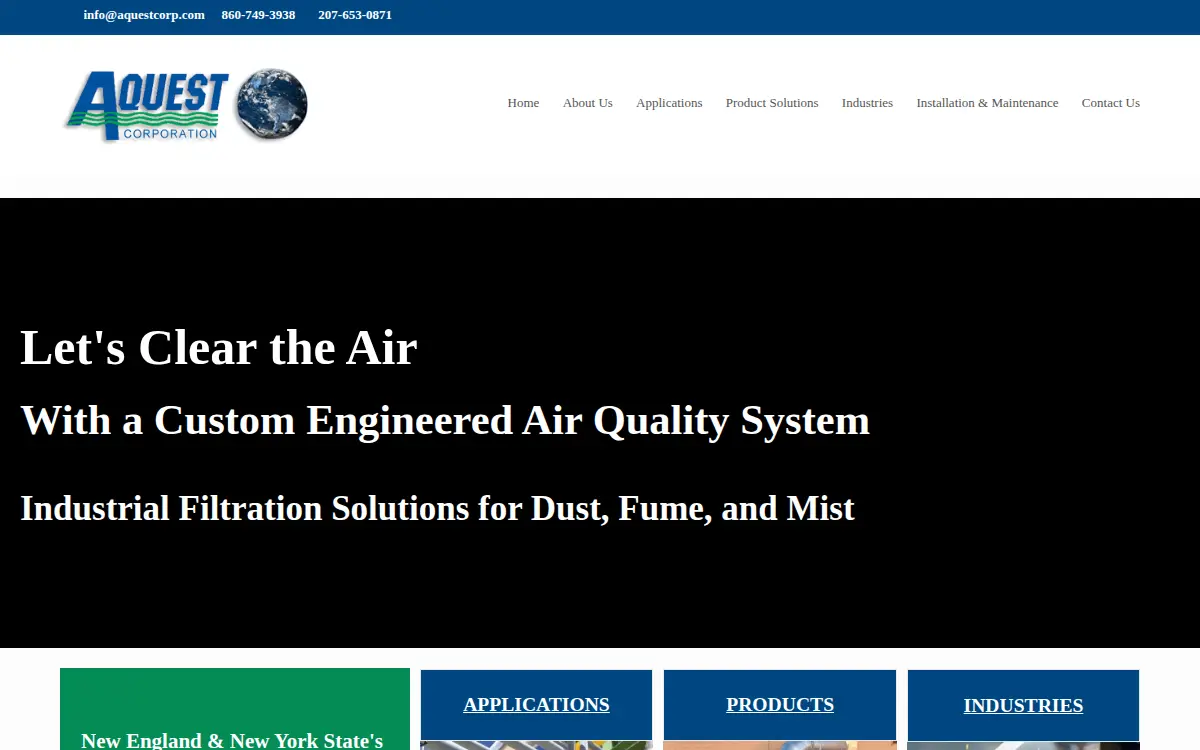 Homepage of Aquest CORP
