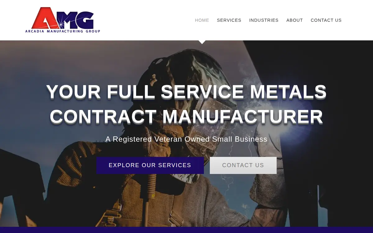 Homepage of Arcadia Manufacturing Group, INC.