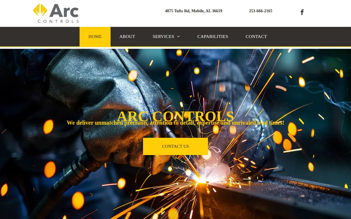 Homepage of Arc Controls INC
