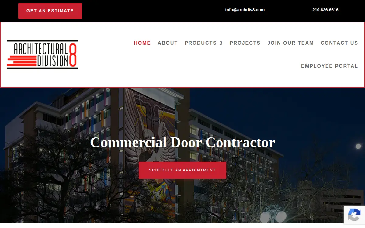 Homepage of Architectural Division 8 INC.