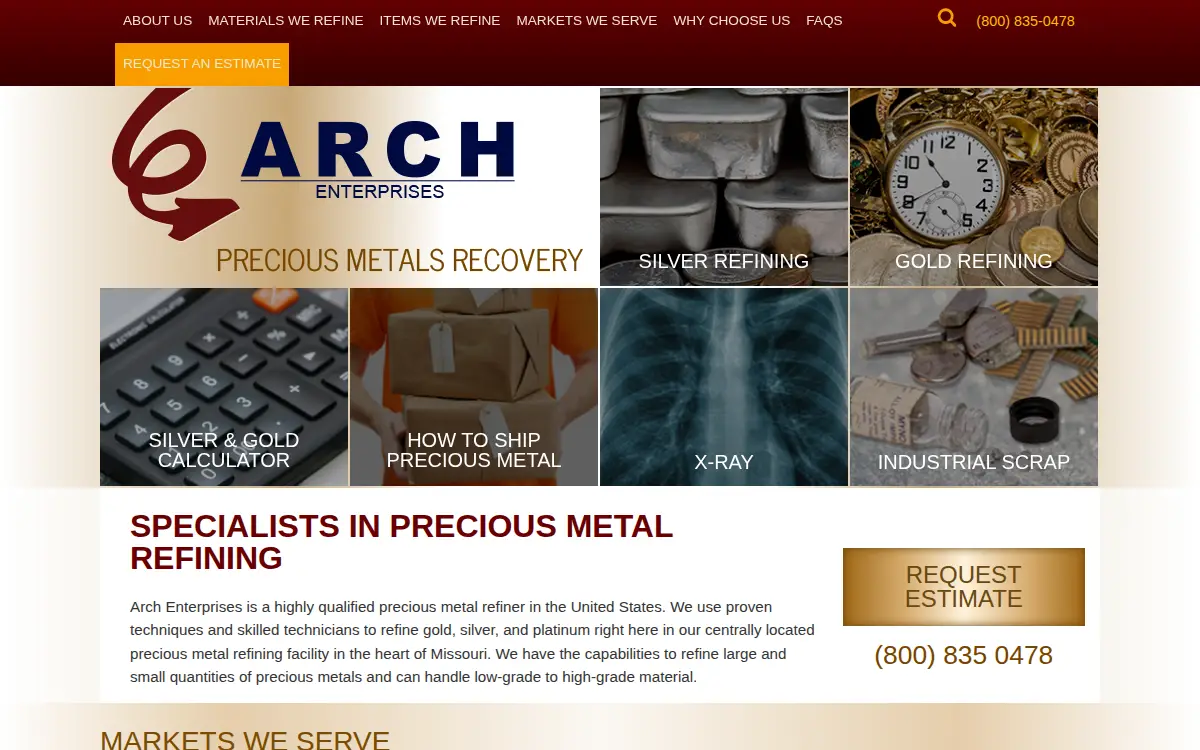 Homepage of Arch Enterprises, INC