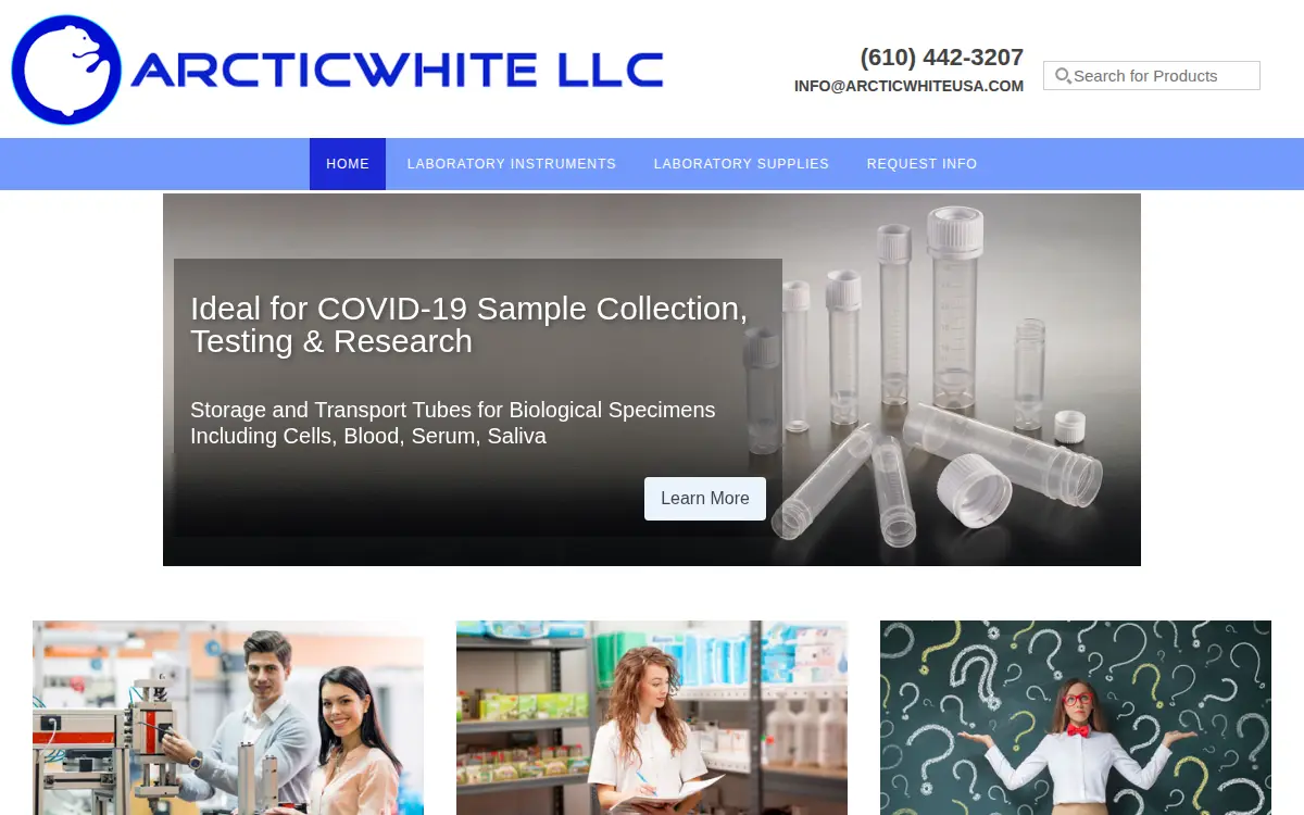 Homepage of Arcticwhite LLC