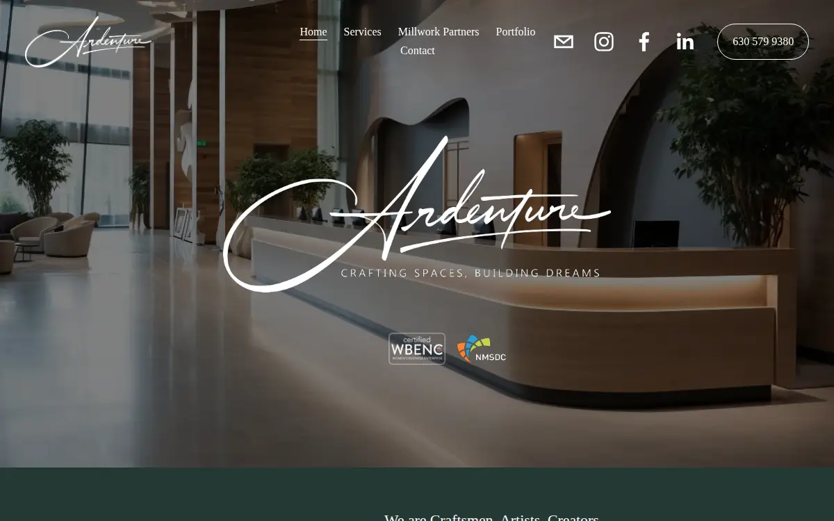 Homepage of Ardenture, INC
