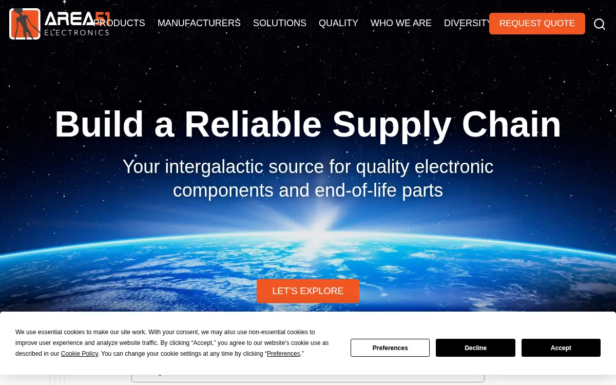Homepage of Area51-esg, INC.