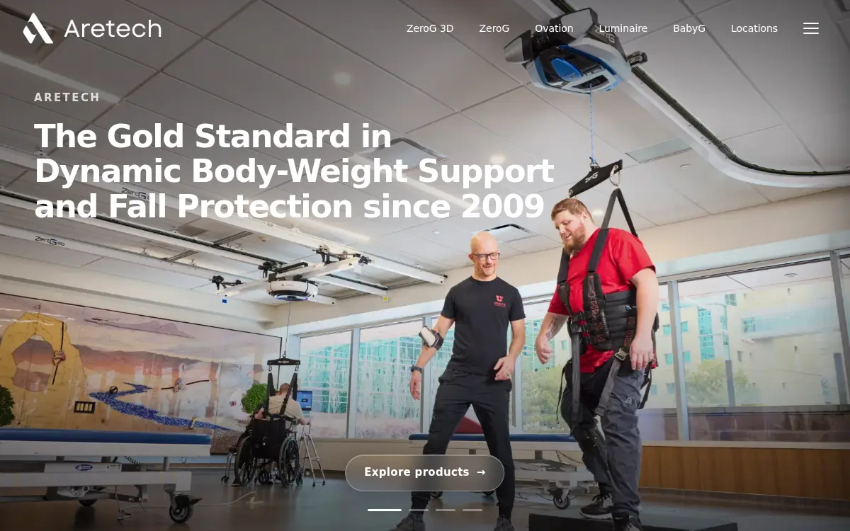 Homepage of Aretech, LLC