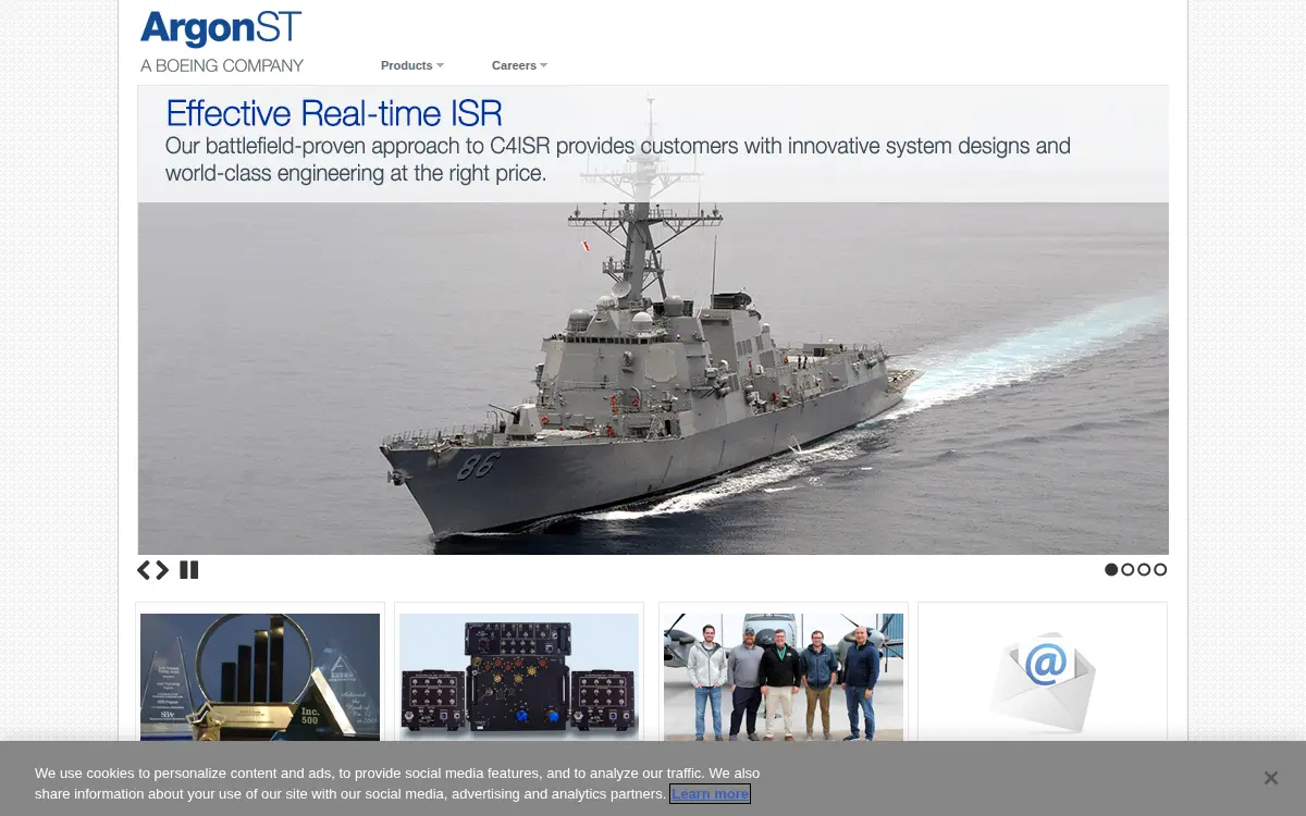 Homepage of Argon St, INC.