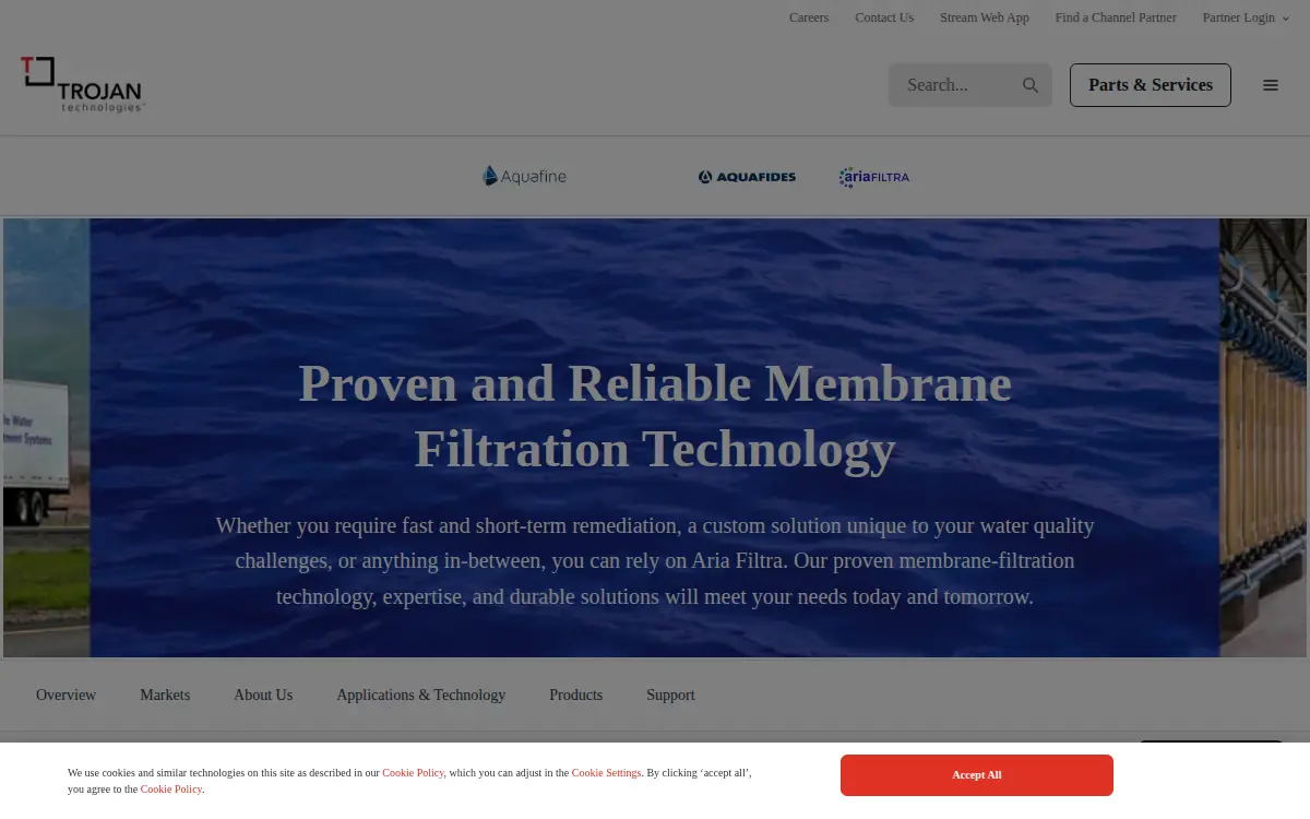 Homepage of Trojan Technologies CORP