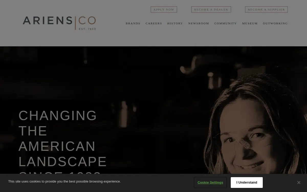 Homepage of Ariens CO