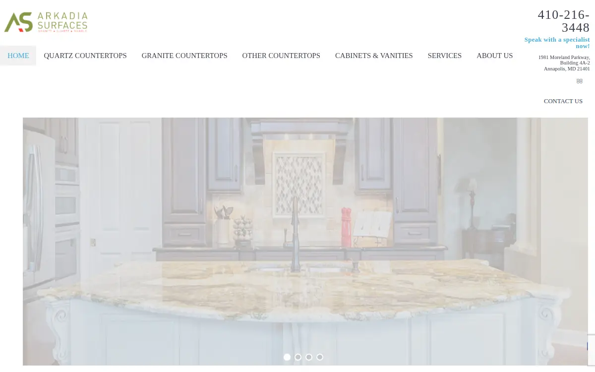Homepage of Arkadia, LLC