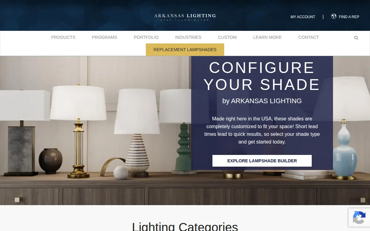 Homepage of Arkansas Lamp Manufacturing CO