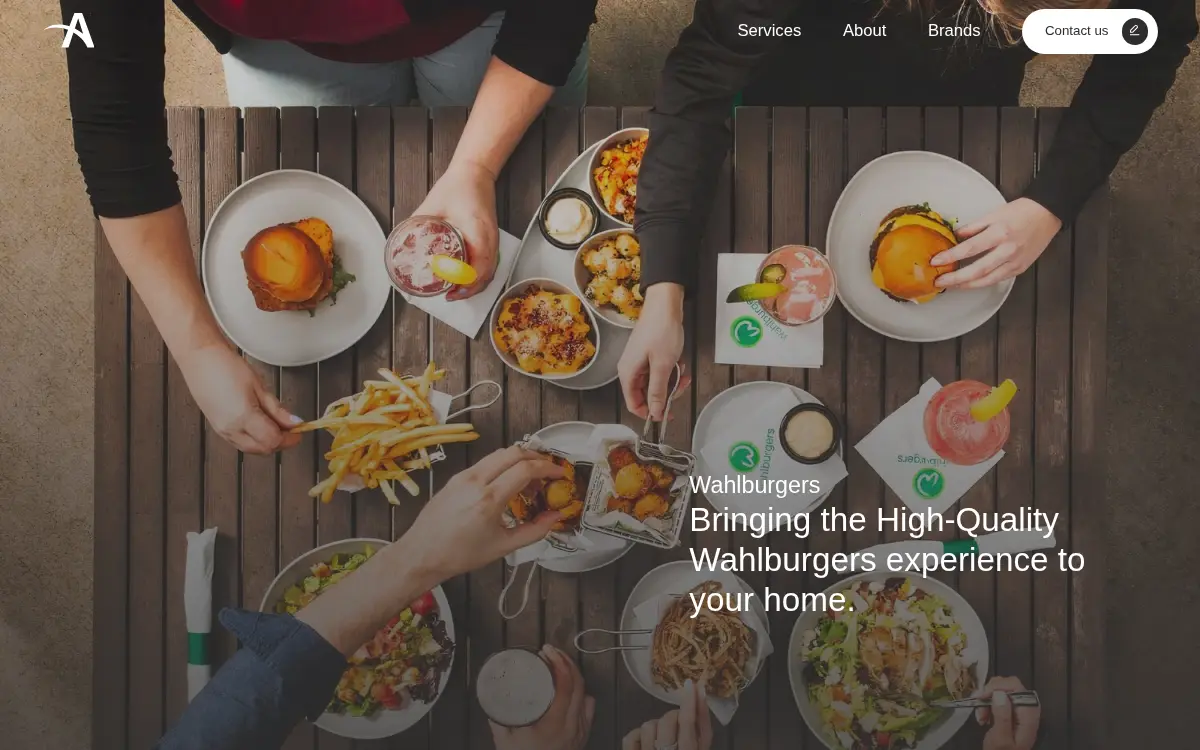 Homepage of Arkk Food Group, LLC
