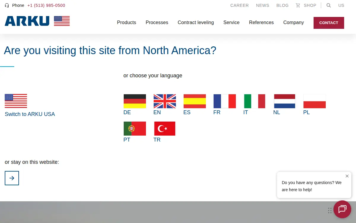 Homepage of Arku, INC.