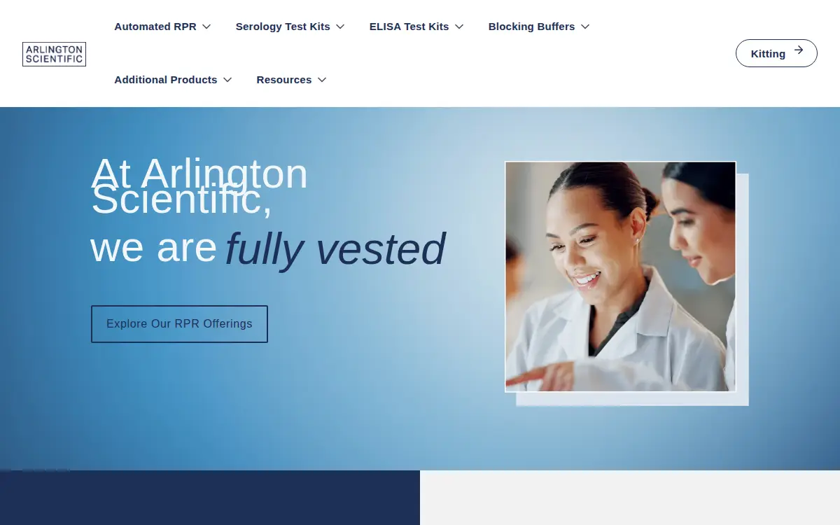 Homepage of Arlington Scientific, INC