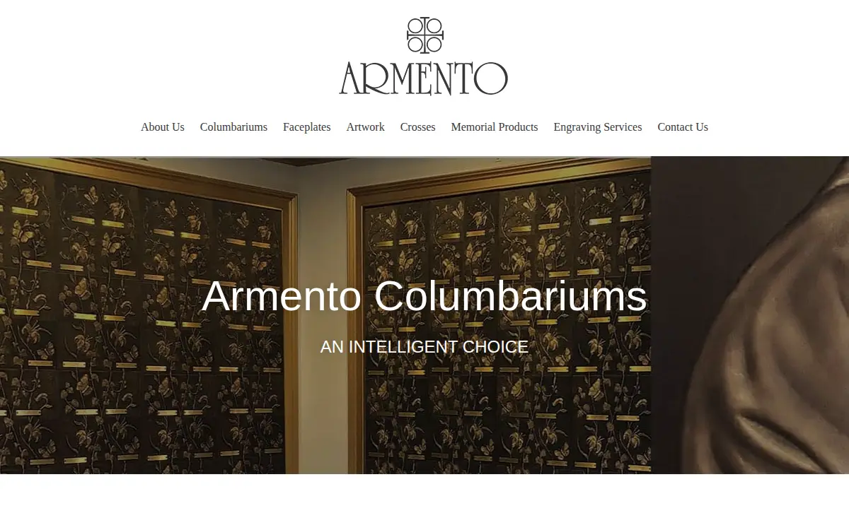 Homepage of Armento Incorporated
