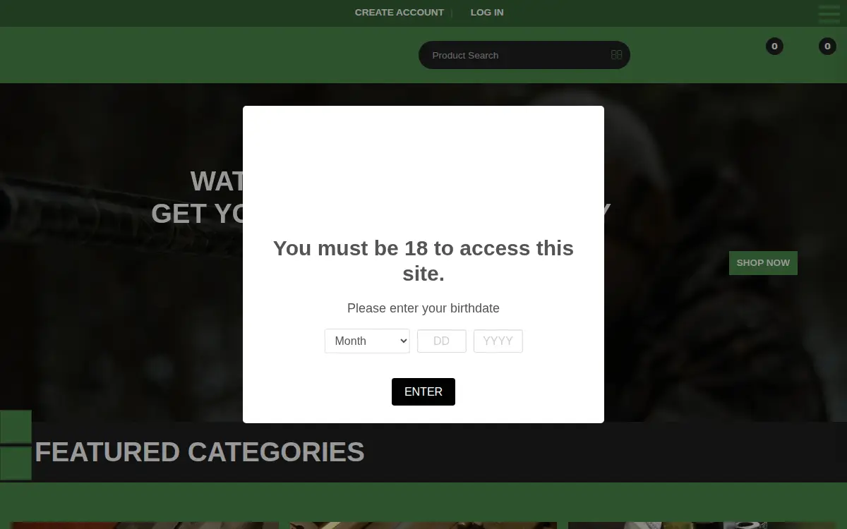 Homepage of Coosa Guns & Outdoors LLC