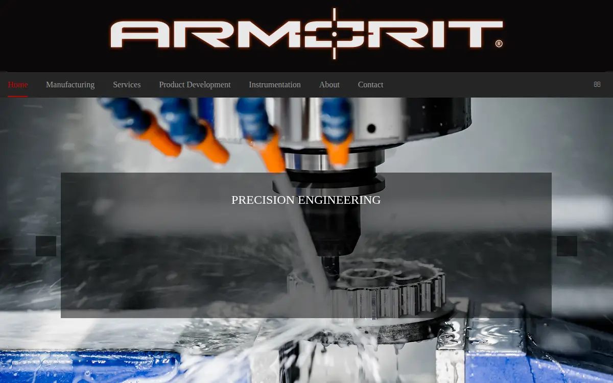 Homepage of Armorit, LLC