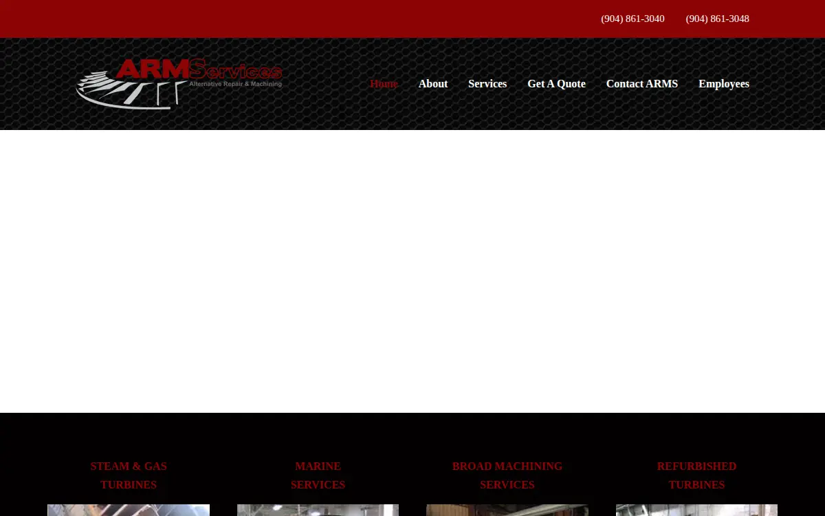 Homepage of Alternative Repair & Machining Services, LLC
