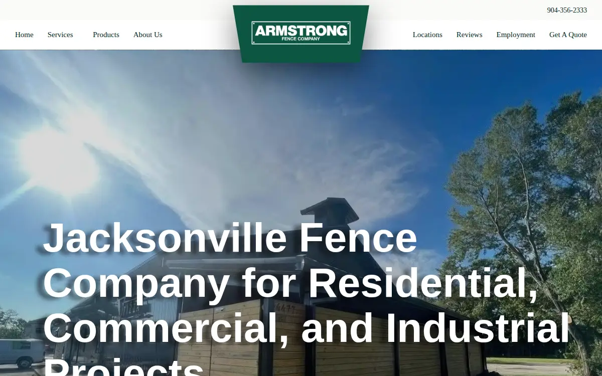 Homepage of Armstrong Fence CO.