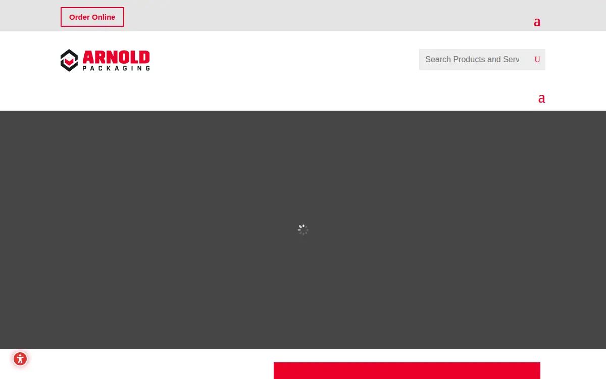 Homepage of Arnold Packaging Company