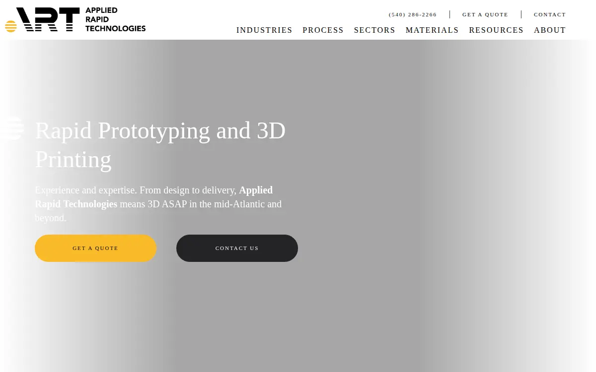 Homepage of Applied Rapid Technologies CO INC