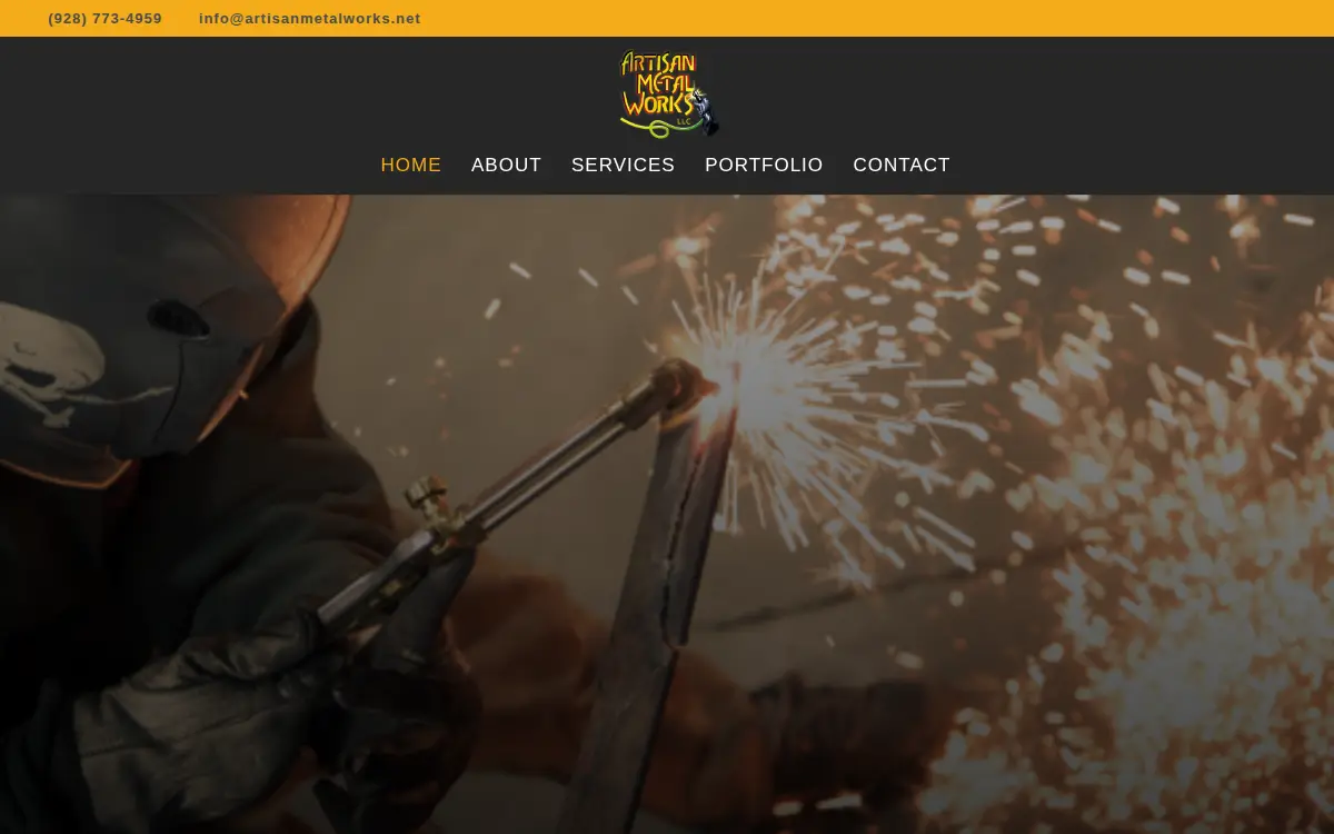 Homepage of Artisan Metal Works LLC