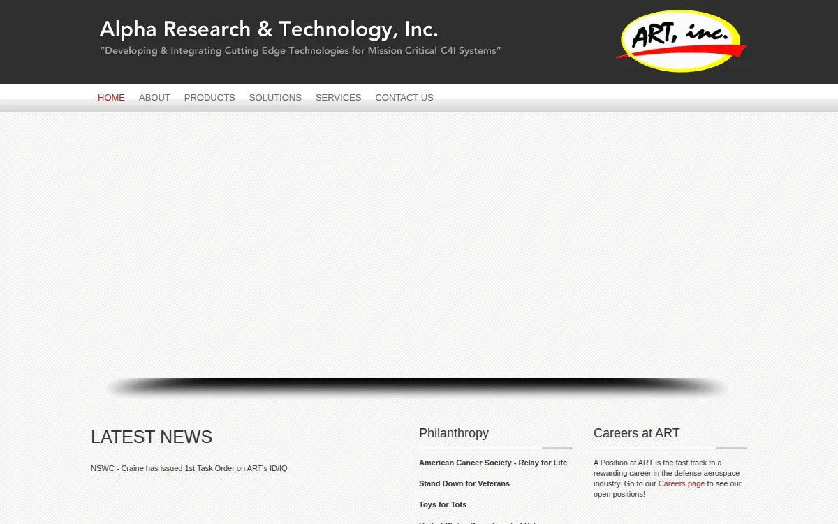Homepage of Alpha Research & Technology, INC.