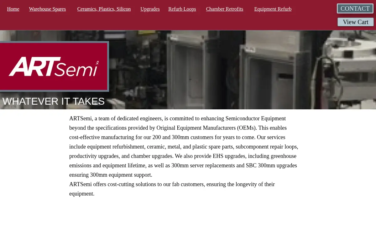 Homepage of Advanced Refurbishment Technologies LLC